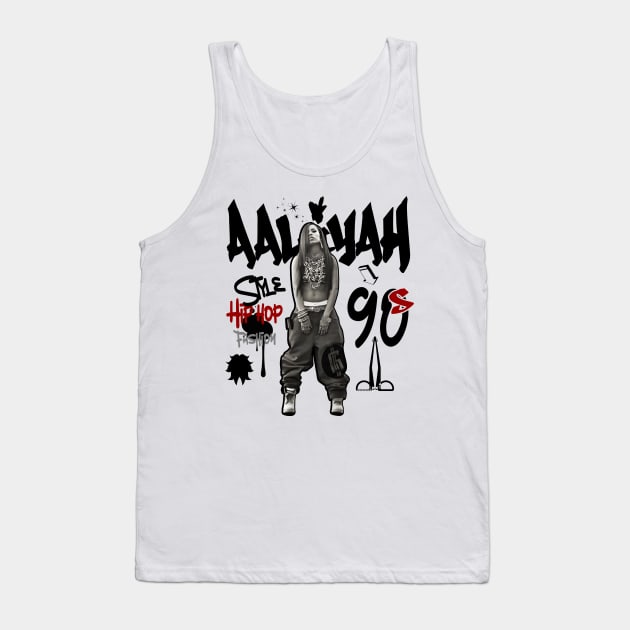 Aaliyah hiphop fashion 90s Tank Top by Degiab